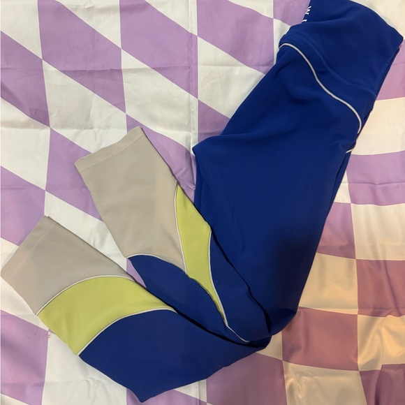 WILO The Label | Base Ribbed Colorblock Leggings | Cobalt/Lime/Grey | Small - Picture 10 of 11